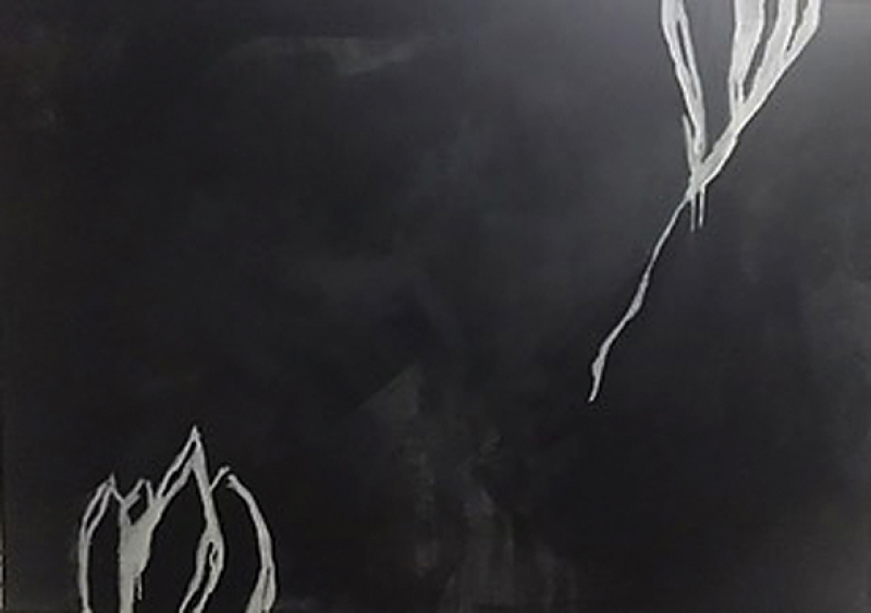 "Black and a little white"  | 100x140cm | SE 2023 - Stefanie Schmitt-Effinger Acryl auf Leinwand